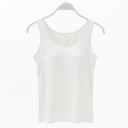 Seamless Camisole with Built-in Bra and Chest Pad