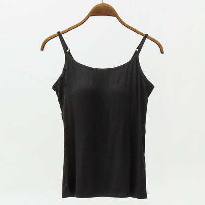 Seamless Camisole with Built-in Bra and Chest Pad